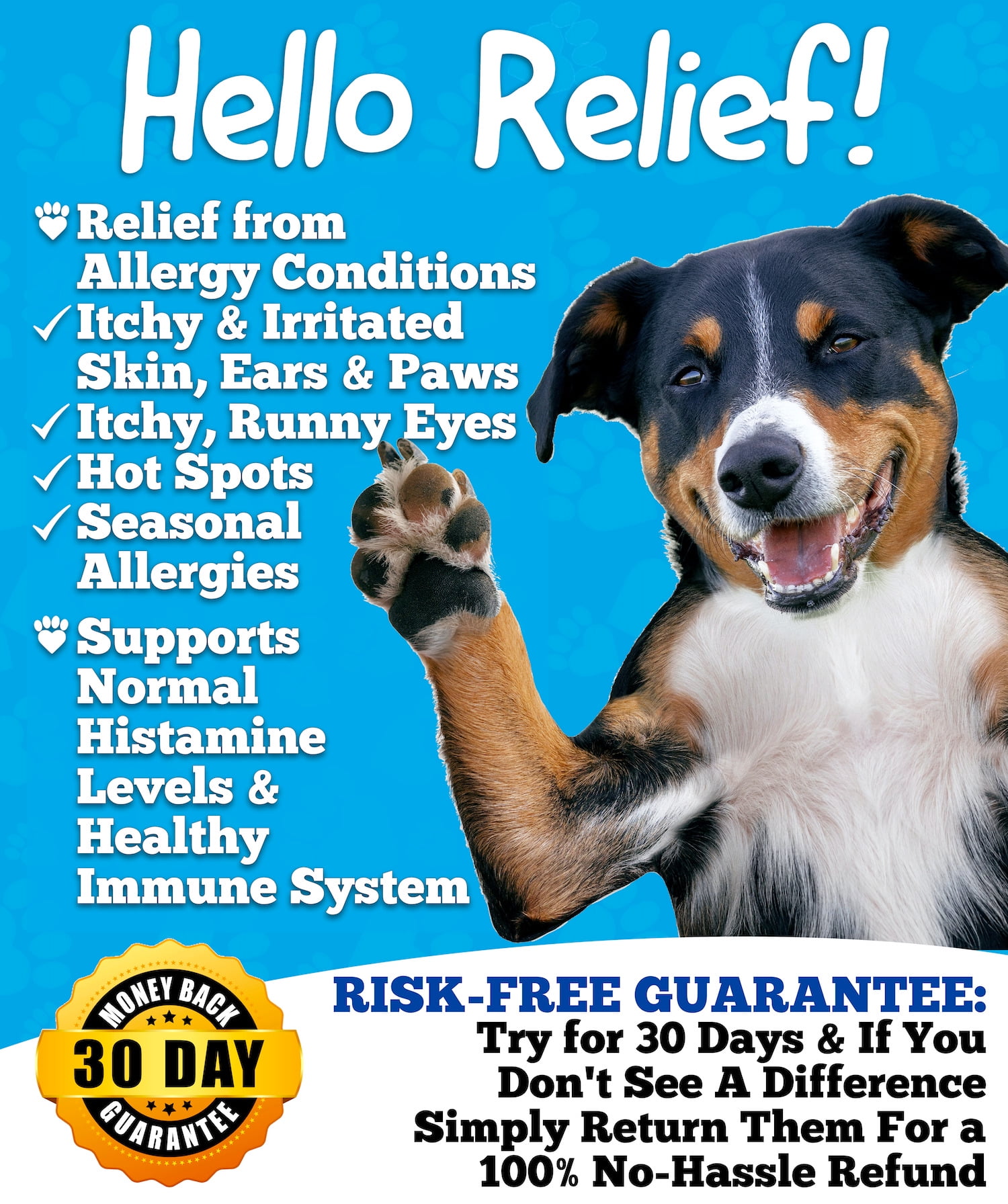 Well Loved Dog Allergy Chews, Itch Relief for Dogs, Hot Spot, 120 Chews