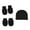 Black, variant on Mosey Newborn Hat Socks Gloves Set Anti-scratch Knit Elastic Soft Warm Photography Props Infant Accessory Baby Bonnet Beanie Gloves Socks Set