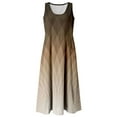 thumbnail image 5 of Sngxgn Women's Casual Loose Sundress Long Dress Sleeveless Split Maxi Dresses Summer Beach Dress with Pockets(Coffee,L), 5 of 6