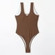 thumbnail image 4 of Gibobby Trajes de Baño Mujer Completo Bikini de mujer con tops Traje de baño sexy de verano de cuerdas Bikini de mujer adulta de cintura alta(Café,M), 4 of 5