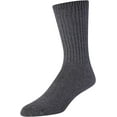 thumbnail image 5 of Calvin Klein Men's Cotton Classic Crew Socks 3-Pack, Charcoal/Black/Oxford, Large, 5 of 7