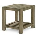 thumbnail image 2 of Cyon 28 Inch Side End Table Washed Gray and Brown Wood Open Shelf - Saltoro Sherpi, 2 of 5