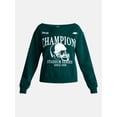 thumbnail image 5 of No Boundaries Off the Shoulder Sweatshirt with Long Sleeves, Midweight, Women’s XXS-4X, 5 of 5