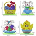 thumbnail image 4 of Easter Ornament Table Centerpiece Signs Desktop Craft for Easter Rabbit Chick Flower Egg Plaque Home Holiday Table Decor, 4 of 9