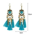 thumbnail image 5 of Hyasfey 1 Pair Bohemia Style Dangle Earrings Tassel Leaf Dangle Long Style Earrings Beads Decor Vintage Dating Banquet Earrings Jewelry Gift, 5 of 7