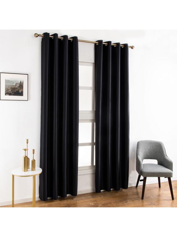 Meridian Thermal Grommet Room-Darkening Window Curtains Set of 2 Panels 