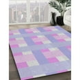 thumbnail image 3 of Ahgly Company Machine Washable Indoor Rectangle Transitional Pale Lilac Purple Area Rugs, 8' x 10', 3 of 7