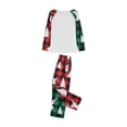 thumbnail image 6 of Nituyy Matching Family Pajamas Sets Christmas Matching Holiday Pjs Letter Print Top and Plaid Pants Sleepwear, 6 of 10