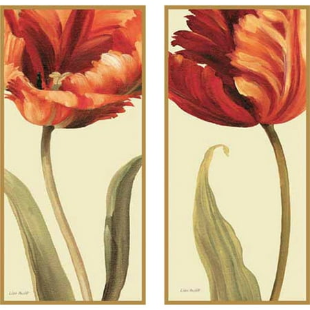Soft Gorgeous Flowers Plaque Wall Art, Set of 2