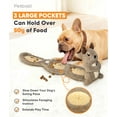 thumbnail image 2 of Petbobi Squeaky Dog Toy Interactive Plush Squirrel Dog Toy with Treat Dispenser & Slow Feeder Puzzle for Small, Medium & Large Dogs, Grey, 2 of 7