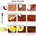 thumbnail image 5 of DEWEL Furniture Markers Touch Up Kit, 12 Colors Wood Markers Furniture Repair, Wood Polish Wax and Wood Putty Filler, Wood Stain Pen for Scratches, Stains, Wooden Floor, Table, Cabinet, Bedpost, 5 of 8