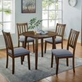 thumbnail image 5 of Fundas de asiento impermeables para sillas de comedor, juego de 4, fundas de asiento de silla de jacquard elásticas, extraíbles y lavables, sin fundas traseras, gris, 5 of 5