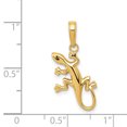 thumbnail image 2 of 14 Carats Or Jaune Gecko Collier Pendentif Amphibien Reptile Lézard, 2 of 6