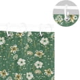thumbnail image 5 of Coolnut Green Wildflowers Shower Curtain Bathroom Decor Watercolor Shower Curtain Sets Fabric Cloth Bathroom Curtains with Hooks 60x72 Inch, 5 of 6
