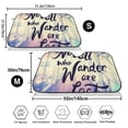 thumbnail image 7 of Lsque Not All Those Who Wander Are Lost Car Windshield Sun Shade | Accordion Folding Style Auto Shade for Car Truck SUV Van | Blocks UV Rays Sun Visor Protector | Small, 7 of 7