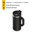 thumbnail image 3 of RTIC 16 oz Ceramic Lined Insulated Road Trip Travel Mug, Leak-Resistant Lid, Black, 3 of 9
