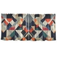 thumbnail image 7 of Yayeee Kitchen Curtains Set of 2 Light Filtering 57"x36" Over Sink Window Panels, Geometric Pattern, 7 of 7