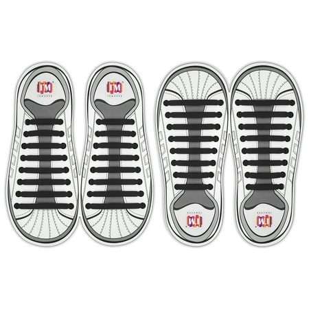

INMAKER No Tie Shoelaces Pack of 2 Elastic Shoe Laces for Kids and Adults