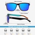 thumbnail image 6 of LINVO Polarized Sunglasses for Men Women Square Mirrored Trendy Shades for Fishing Beach Driving UV400 Protection, 6 of 7