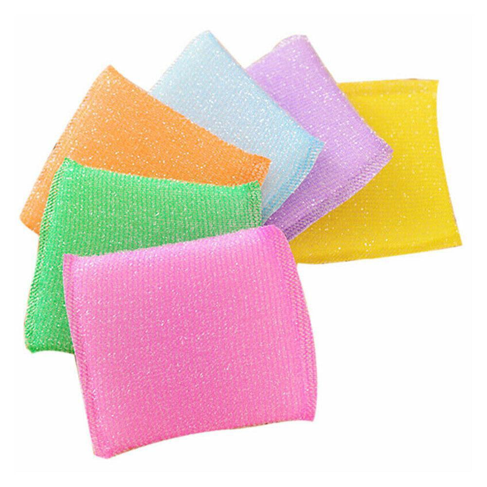 4 PCS/lot Kitchen nonstick oil scouring pad cleaning cloth sponge washing cD WQ 