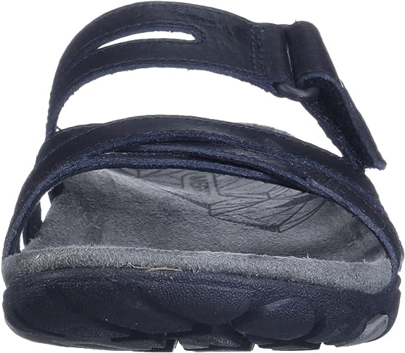 Merrell Sandspur Rose Slide Sandals for Women Offers Leather Upper, Lightly Cushioned Footbed, and Lightweight Eva Midsole Black 9 M