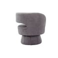 thumbnail image 5 of 360° Swivel Accent Chair with Ergonomic Backrest, Velvet Upholstered Single Sofa Chair with Hardwood Base Support, Comfy Living Room Chairs for Reading Room, Bedroom, Make Up Room, Gray, 5 of 7