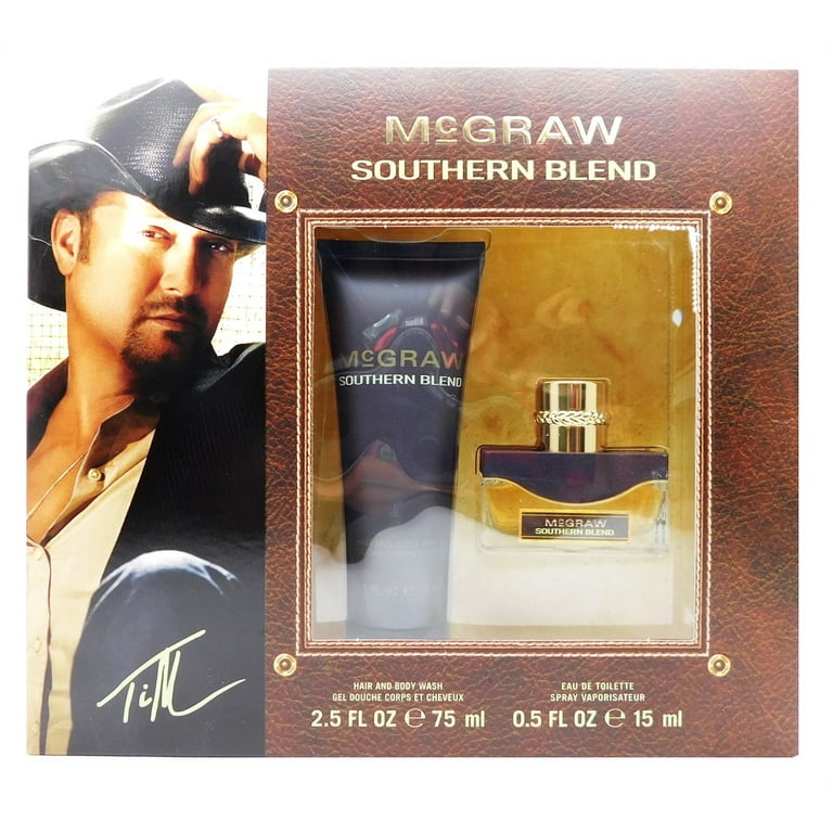 McGraw Southern Blend Gift Set Hair and Body Wash 2.5 Fl Oz. Eau De Toilette .5 Fl Oz