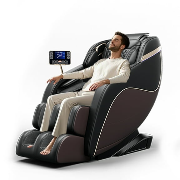 MAYEERTY Zero Gravity Massage Chair with SL-Track Shiatsu, Full Body Massage Chair for Thai Stretching & Airbag Compression, Black