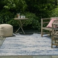 thumbnail image 3 of Unique Loom Outdoor Modern Collection Area Rug - Cartago (2' x 3' 1" Rectangle Blue/Ivory), 3 of 8