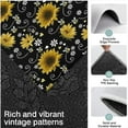 thumbnail image 3 of Black White Bee Heart Sunflower Pattern Kitchen Rugs Sets Of 3,Kitchen Runner Rugs Non Skid Washable,Decorative Kitchen Floor Mats for Kitchen,Sink,Laundry,17"x30"+ 17"x47" + 17"x59", 3 of 6