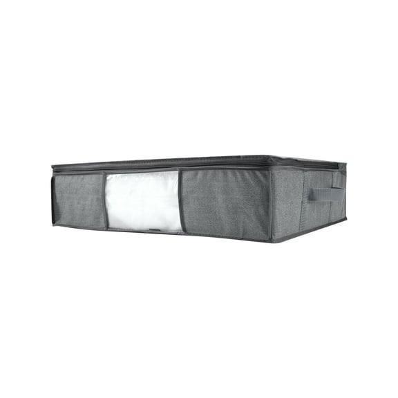 Simplify 2-in-1 Under the Bed Vacuum Storage Bag Closet Organizer in Heather Grey