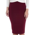 thumbnail image 1 of nipocaio Jupe Crayon Midi Moulante Extensible Taille Élastique pour Femmes Rouge Vin L, 1 of 6