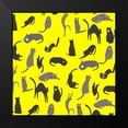 thumbnail image 2 of Blanckslate 15x15 Black Modern Framed Museum Art Print Titled - Mod Cats Collection H, 2 of 5