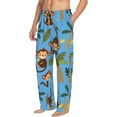 thumbnail image 2 of Fotbe Men'S Monkeys Swinging From Palmsclassic Pajama Pants With Elastic Waist And Drawstring Pockets，Pajama Pants Mens Lounge Pants Super Soft, 2 of 9
