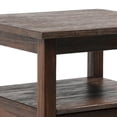 thumbnail image 6 of Simpli Home Warm Shaker Solid Wood 20 inch Wide Transitional End Table in Distressed Charcoal Brown, 6 of 10