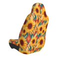 thumbnail image 2 of Wukai Diamond Bohemian Sunflower Full Set Car Seat Covers with Soft Padding Universal Auto Front Seats Protector and Cushion Mat, 2 of 5