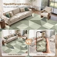 thumbnail image 6 of MICGEEK 9x12 Washable Area Rugs for Living Room, Modern Geometric Printed Rug, Vacuum-Friendly, Non Slip Indoor Rug for Bedroom Dining Room Home Decor Carpet, Green, 6 of 10