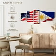 thumbnail image 4 of Elephant Stock Usa And Philippines Flag Wall Art - Horizontal Multi Panel Canvas - Living Room Wall Decor - Flags Multi Panel - Red And Blue Decor - 74" x 34", 4 of 4