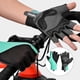 thumbnail image 4 of Guantes de ciclismo para hombre y mujer, de montaña, de medio dedo, antideslizantes, con almohadilla de gel absorbente de impactos y transpirables. Azul M, 4 of 8