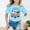 Blue, variant on Little Girls T-Shirts Tops Kid Cute Fashion Printed Round Neck Short Sleeve Tee Summer Casual Loose T Shirt Comfortable Tops Blue 8-10T