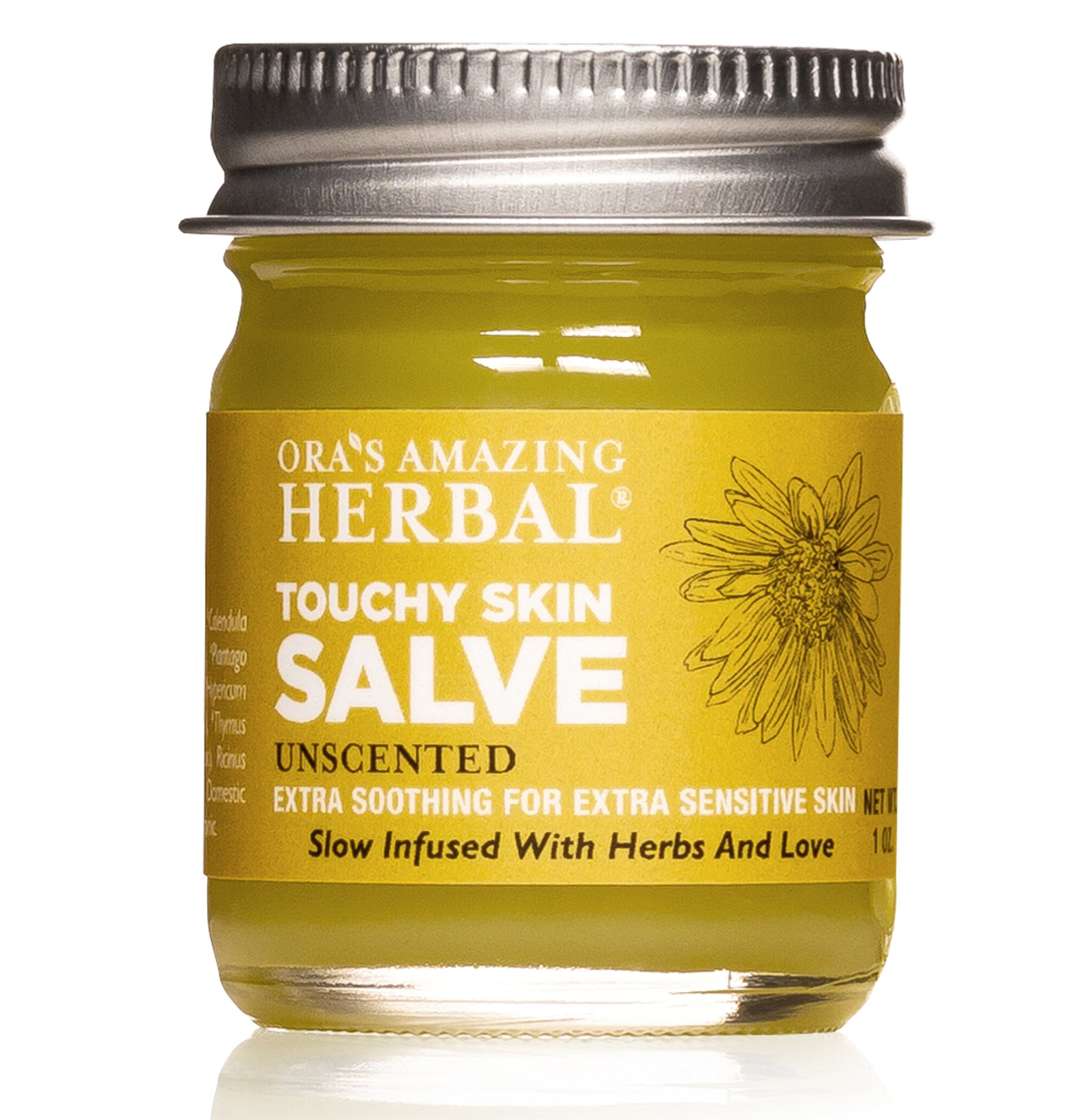 Ora's Amazing Herbal, Touchy Skin Salve, Natural Eczema Treatment Cream For Adults and Children, Travel Size