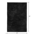 thumbnail image 3 of Mainstays Solid Soft Rabbit Faux Fur Area Rug Black,30x46", 3 of 6
