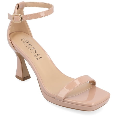 

Journee Collection Womens Jeanne Slim Platform Ankle Strap Open Toe Pumps