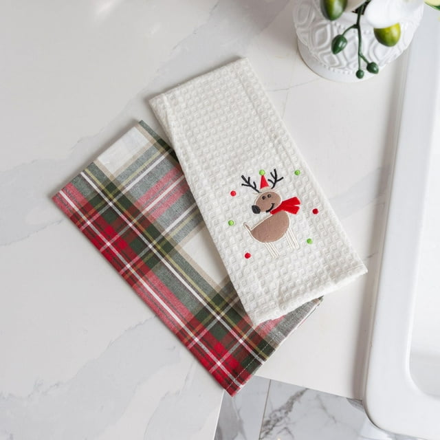 Celebration Plaid 100% Cotton Kitchen Towel