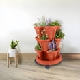 thumbnail image 6 of Gamexcel Plant Caddy Heavy Duty 13inch Plastic Round 2Pack Plant Dolly with Wheels Plant Stand Mover Indoor Outdoor for Planter Flower Potted (Red), 6 of 6