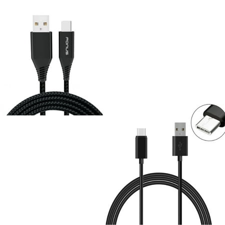 6ft and 10ft USB Cable Charger Power Cord Type-C Wires K1V for LG V50 ThinQ 5G, V40 ThinQ, V35 ThinQ, Q7 Plus, Google Nexus 5X, G8 ThinQ, G7 ThinQ, G Pad X II 10.1, Stylo 4