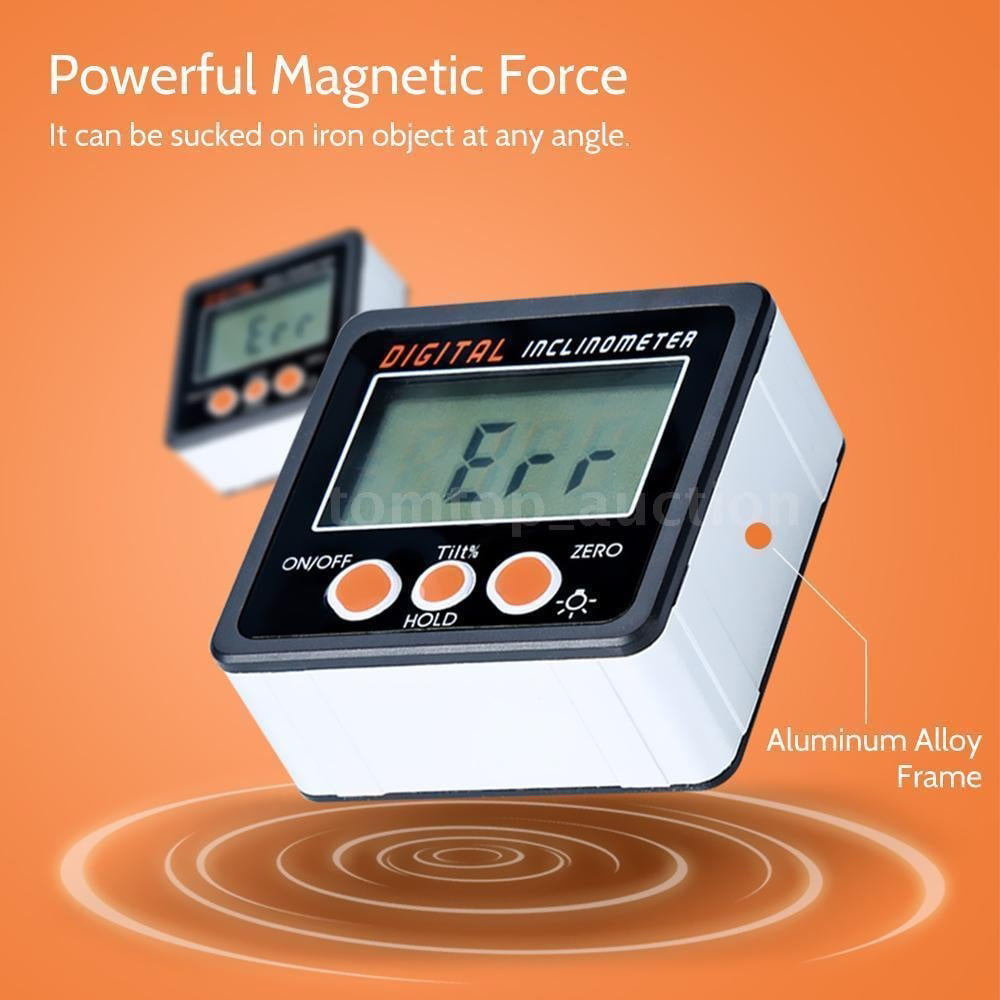 LCD Digital Protractor Gauge Level Angle Finder Inclinometer Magnet Base US T6H4 