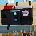 thumbnail image 5 of Bedside Storage Caddy/Bedside Hanging Storage Bag for Headboards Bunk Beds Dorm Rooms Book Phone Magazine Holder (Black), 5 of 7