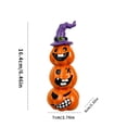 thumbnail image 2 of Cute Hat Wearing Pumpkin Resin Figurine Set, Spooky Tabletop Ornament, Minimalist European Style Decor for Halloween Living Room Shelf Indoor Holiday Party Display, 2 of 7