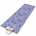 thumbnail image 2 of Runner Rug 2 x 6 Ft, Purple Navy Blue Washable Non-Slip Floor Mat for Kitchen Hallway/Entryway, Retro Botanical Abstract Art Long Kitchen Runner Area Rugs for Living Room, Low-Profile, 2 of 7